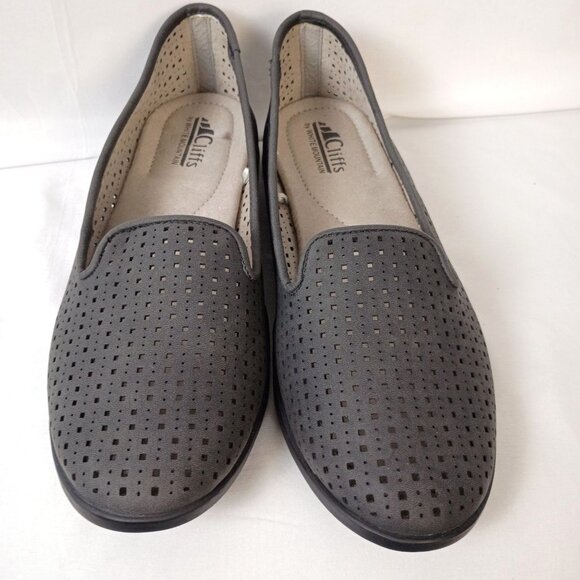 Cliffs by White Mountain Paula Perforated Flats Womens 9.5 Black Slip On NWOB - Picture 6 of 10